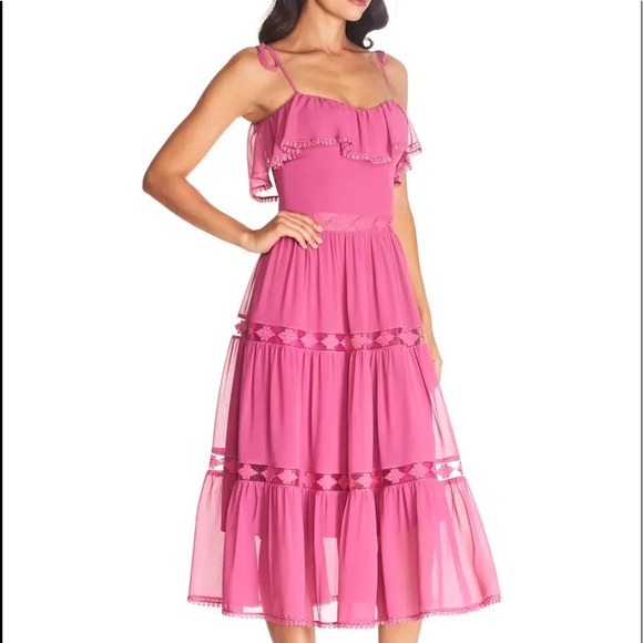 Dress the Population Dresses & Skirts - DRESS THE POPULATION Dream Chiffon Tiered Sundress SZ XL BNWT
